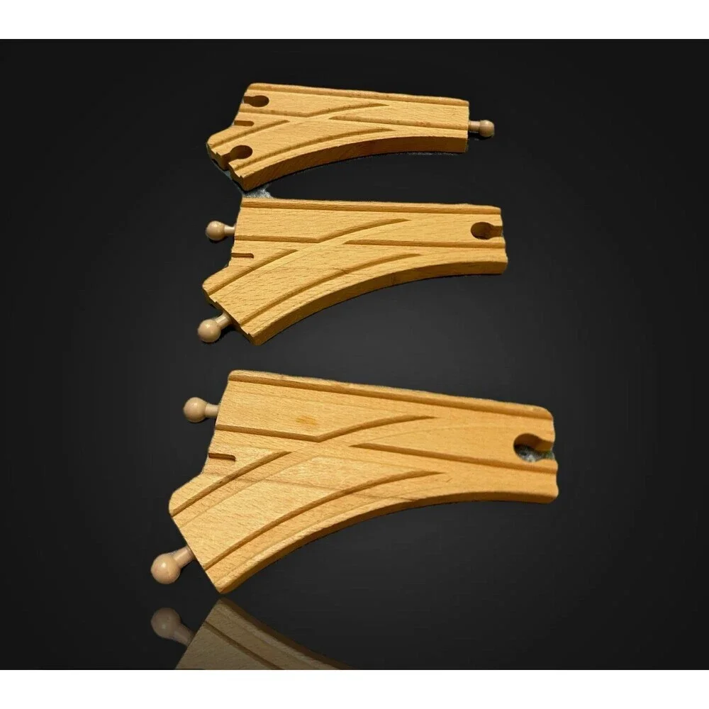 Thomas & Friends Wooden Train Track Curved Connectors - Brown